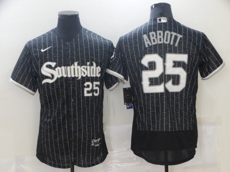 Men Chicago White Sox #25 Abbott City Edition Black Elite Nike 2021 MLB Jersey->chicago white sox->MLB Jersey
